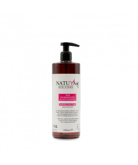 Natuya Olio Massaggio Elasticizzante Mandorle dolci puro senza profumo500ML NAT71 Natuya